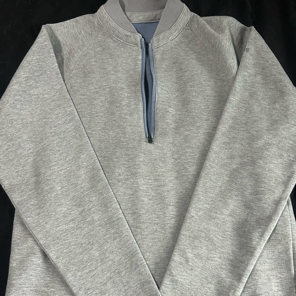 adidas Men's Gray Zip-Up Sweater
